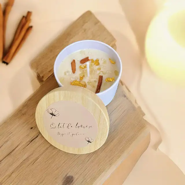 Bougie cannelle patchouli oliban