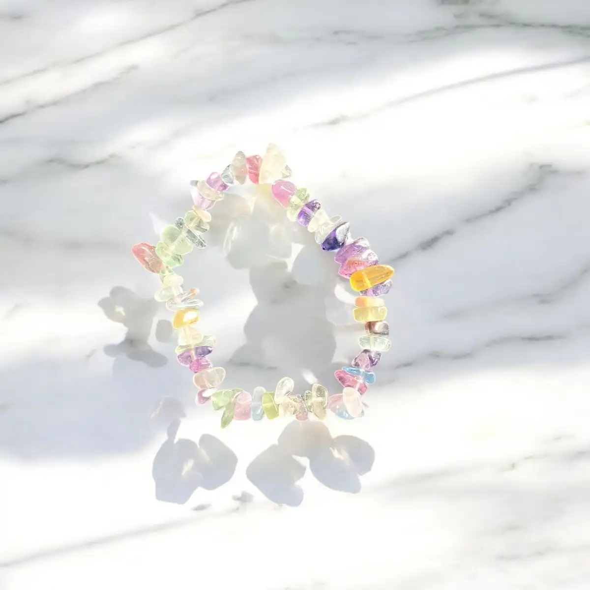 Bracelet en pierre naturelle transparente #6