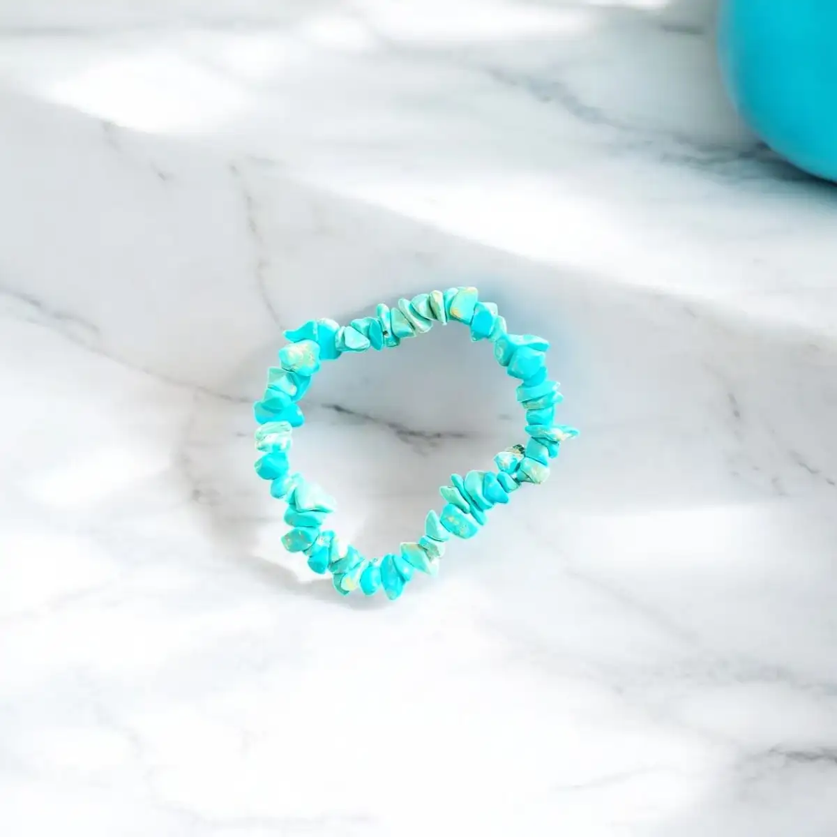 Bracelet en pierre naturelle bleue #7